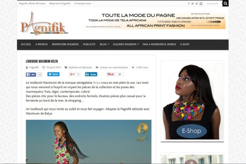 Corporate for Pagnifik Mode Africaine online magazin