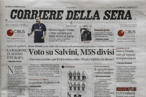 Corriere della Sera 18 February 2019 