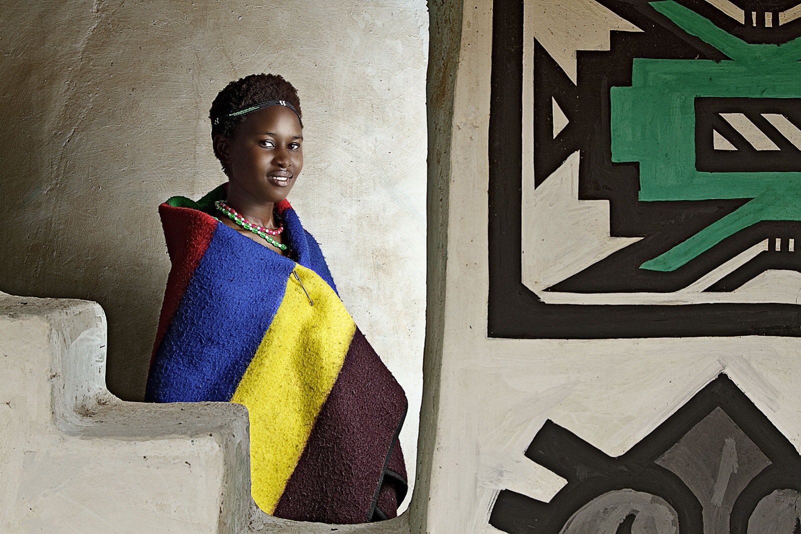 Unmarried Ndebele girl, Mapoch Ndebele Village Mpumalanga - South Africa 2013