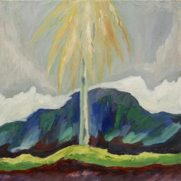 Palm n.195, 2020, oil on canvas, 40 x 40 cm