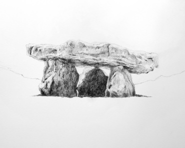 Dolmen n.90042, 2020, pencil on paper, 24 x 30 cm